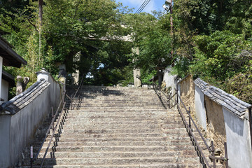 日本の兵庫県たつの市の古い階段