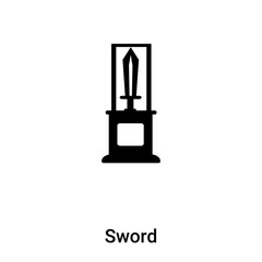 Sword icon vector isolated on white background, logo concept of Sword sign on transparent background, black filled symbol