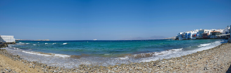 Chora village ( Little Venice ) - Mykonos Cyclades island - Aegean sea - Greece