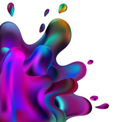 Spray paints. Abstract vector background. Drops. Multicolored liquid.