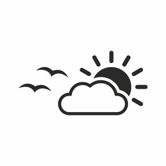 Sun, sunny day vector icon