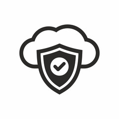 Cloud security vector icon