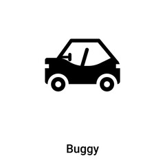 Obraz premium Buggy icon vector isolated on white background, logo concept of Buggy sign on transparent background, black filled symbol