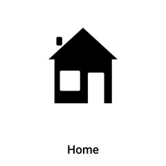 Home icon vector isolated on white background, logo concept of Home sign on transparent background, black filled symbol
