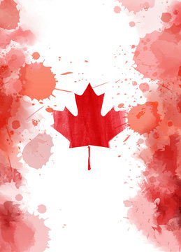 Abstract conceptual Canadian flag