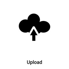 Upload icon vector isolated on white background, logo concept of Upload sign on transparent background, black filled symbol