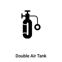 Double Air Tank icon vector isolated on white background, logo concept of Double Air Tank sign on transparent background, black filled symbol