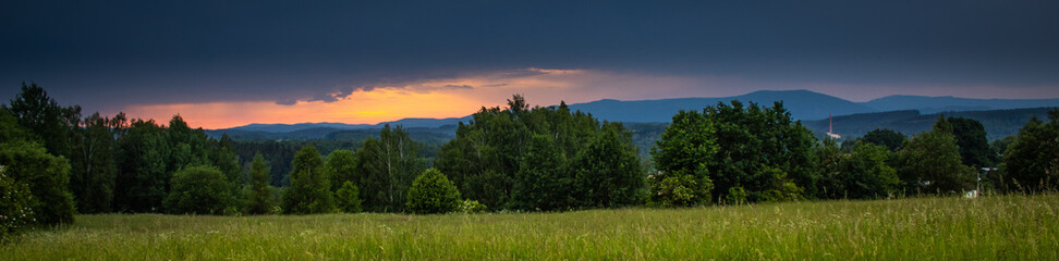 The last light above the mountains