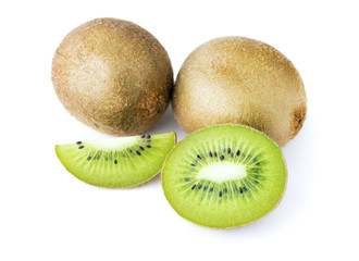 fresh kiwi isolated on white background