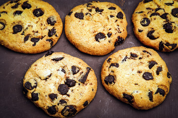 cookies on a black background