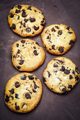 cookies on a black background