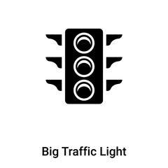 Big Traffic Light icon vector isolated on white background, logo concept of Big Traffic Light sign on transparent background, black filled symbol