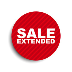 red circle banner element sale extended