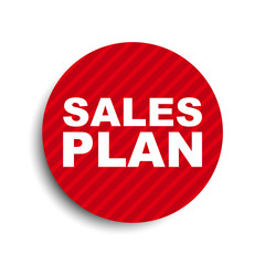 red circle banner element sales plan