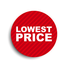 red circle banner element lowest price