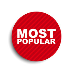 red circle banner element most popular