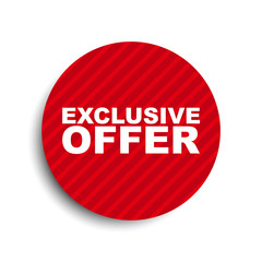 red circle banner element exclusive offer