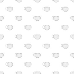 Cup pattern. Cartoon illustration of cup vector pattern for web