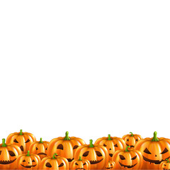 Pumpkin Border White Background