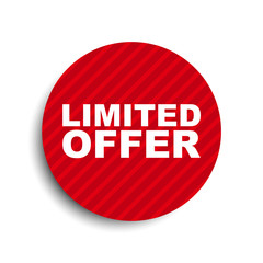 red circle banner element limited offer