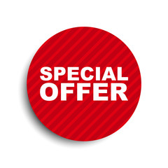 red circle banner element special offer