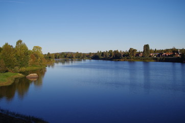 Obraz premium River scene in rural Sweden