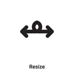 Resize icon vector isolated on white background, logo concept of Resize sign on transparent background, black filled symbol