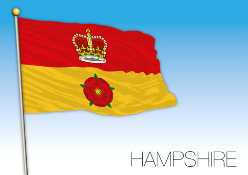 Hampshire flag, United Kingdom, vector illustration
