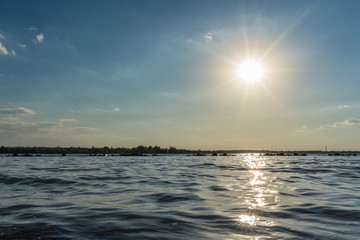 Markkleeberger See bei Leipzig bei wunderschönem Sommerwetter