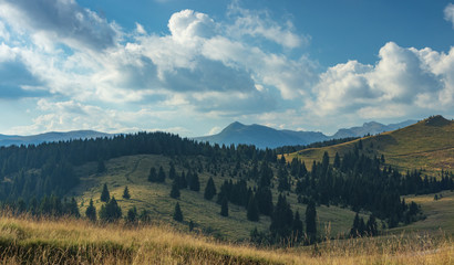 mountains around the Transalpina road in Romania