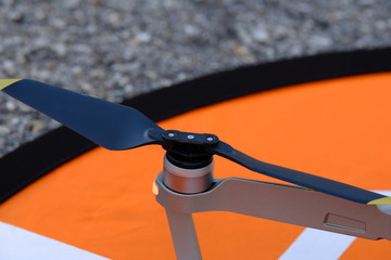 Drone propellers close up