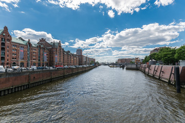 Warehouse district of Hamburg (Speicherstadt), Germany.