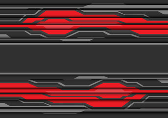 Abstract grey banner on red polygon line and shadow design modern futuristic background vector illustration.