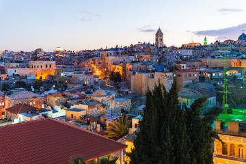 Jerusalem Old City at Night, Israel