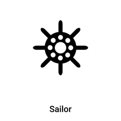Obraz premium Sailor icon vector isolated on white background, logo concept of Sailor sign on transparent background, black filled symbol