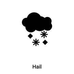 Hail icon vector isolated on white background, logo concept of Hail sign on transparent background, black filled symbol