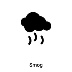 Smog icon vector isolated on white background, logo concept of Smog sign on transparent background, black filled symbol