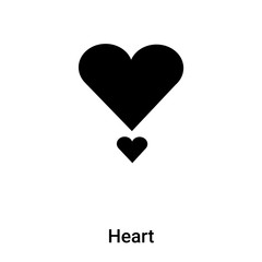Heart icon vector isolated on white background, logo concept of Heart sign on transparent background, black filled symbol