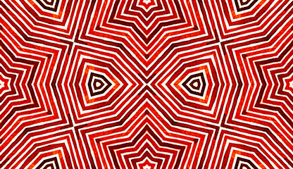 Wine red Geometric Watercolor. Amusing Seamless Pattern. Hand Drawn Stripes. Brush Texture. Delightf