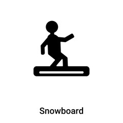 Snowboard icon vector isolated on white background, logo concept of Snowboard sign on transparent background, black filled symbol