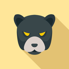 Panther head icon. Flat illustration of panther head vector icon for web design
