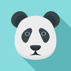 Panda head icon. Flat illustration of panda head vector icon for web design