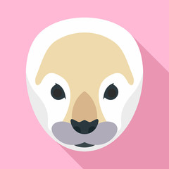 Arctic seal icon. Flat illustration of arctic seal vector icon for web design