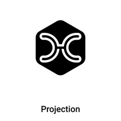 Projection icon vector isolated on white background, logo concept of Projection sign on transparent background, black filled symbol