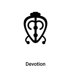 Devotion icon vector isolated on white background, logo concept of Devotion sign on transparent background, black filled symbol