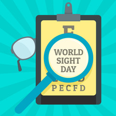 World sight day concept background. Flat illustration of world sight day vector concept background for web design