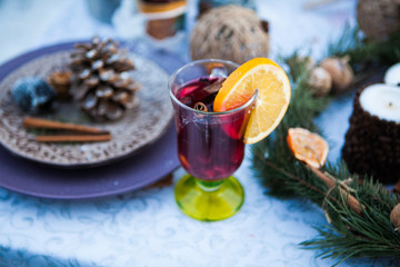 Winter festive decor outdoor