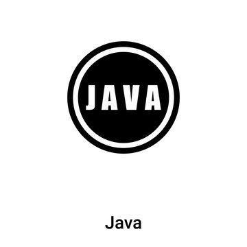 Java icon vector isolated on white background, logo concept of Java sign on transparent background, black filled symbol