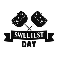 Sweet dessert day logo. Simple illustration of sweet dessert day vector logo for web design isolated on white background