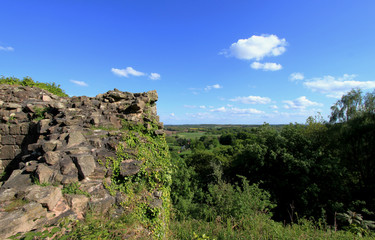 Fototapeta na wymiar Rock with beautiful landscape in the background